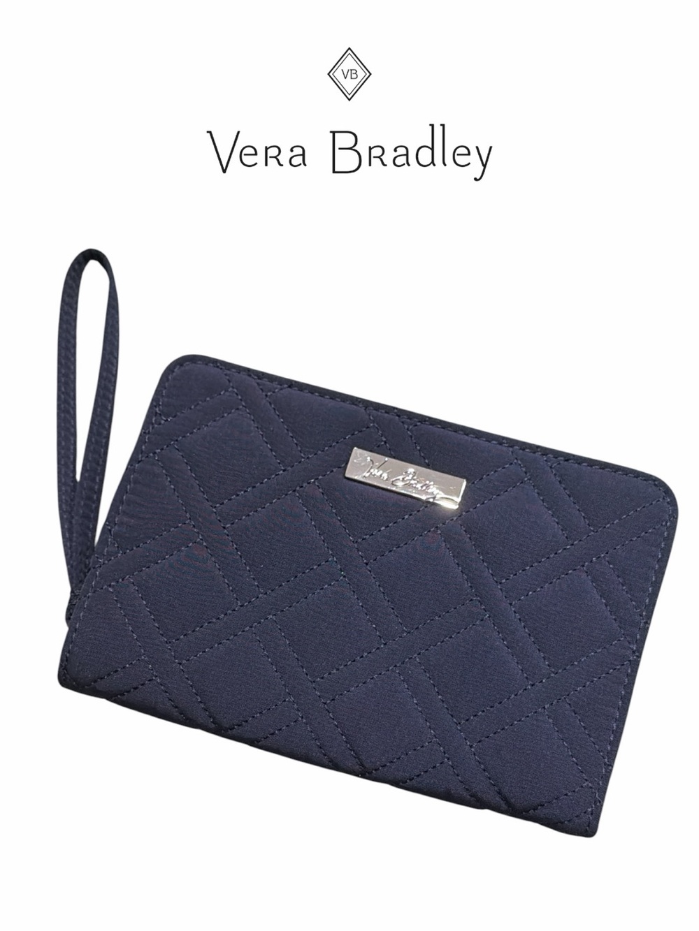 Vera Bradley Navy Blue Zip‎ Around Wristlet Wallet